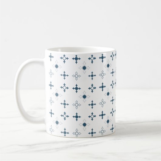 Mug Motif moderne bleu islamique sans couture (Gauche)