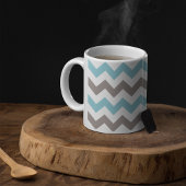 Mug Motif moderne Blue Grey Chevron