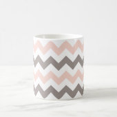 Mug Motif moderne Blush rose Grey Chevron (Centre)