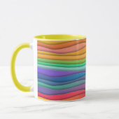 Mug Motif moderne coloré Rainbow Ombre Stripes (Gauche)