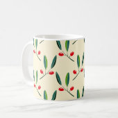 Mug Motif Moderne de Baies Rouges Illustrées (Devant gauche)