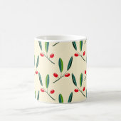 Mug Motif Moderne de Baies Rouges Illustrées (Centre)
