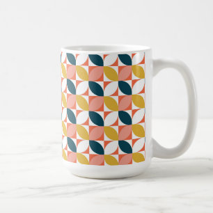 Mug Motif moderne de feuille de la moitié du siècle