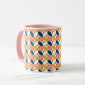 Mug Motif moderne de feuille de la moitié du siècle (Devant gauche)