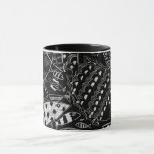 Mug Motif moderne de poisson noir et blanc (Centre)