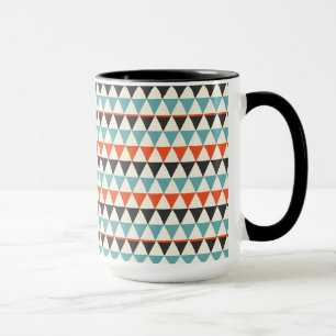 Mug Motif moderne de triangle de la rétro moitié du