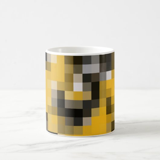 Mug Motif moderne en mosaïque jaune moderne (Centre)