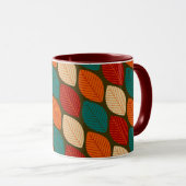 Mug Motif moderne 'feuille' du milieu du siècle (Devant droit)