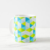 Mug Motif moderne géométrique de triangles vertes et (Devant gauche)