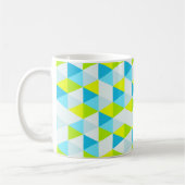 Mug Motif moderne géométrique de triangles vertes et (Gauche)