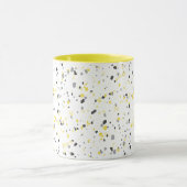 Mug Motif moderne géométrique gris-jaune Terrazzo (Centre)