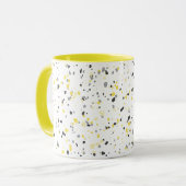 Mug Motif moderne géométrique gris-jaune Terrazzo (Devant gauche)