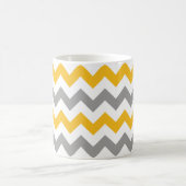 Mug Motif moderne Grey et Goldenrod Chevron (Centre)