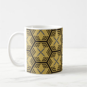 Mug Motif moderne sans couture, couleur or. Ba géométr