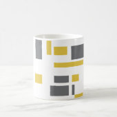 Mug Motif moderne, simple, cool géométrique jaune gris (Centre)