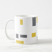 Mug Motif moderne, simple, cool géométrique jaune gris (Gauche)