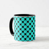 Mug Motif moderne Turquoise (Devant gauche)