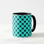 Mug Motif moderne Turquoise (Devant droit)