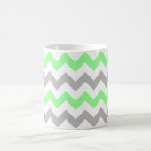 Mug Motif moderne vert et gris Chevron (Centre)