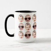 Mug Motif moderne visage bébé grand-père Anniversaire  (Gauche)