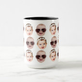 Mug Motif moderne visage bébé grand-père Anniversaire  (Centre)