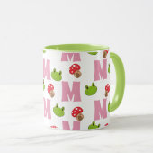 Mug Motif Monogramme de champignon de grenouille (Devant droit)