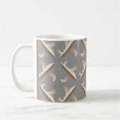 Mug Motif monogramme fleur de lis rayé (Gauche)