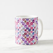 Mug Motif monogramme fleurs points aquarelle (Devant droit)