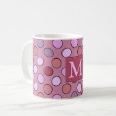 Mug Motif Monogramme Rose Tacheté Mignon (Devant gauche)