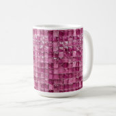 Mug Motif mosaïque rose (Devant droit)
