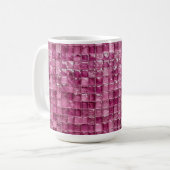 Mug Motif mosaïque rose (Devant gauche)