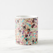 Mug Motif motif de caniche sans couture. Poignée b (Centre)