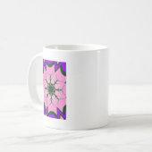 Mug Motif Motif Monogramme noir et rose joli (Devant gauche)