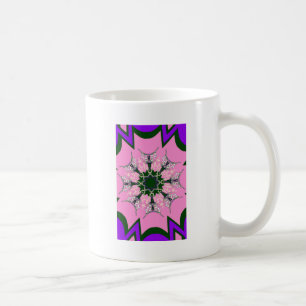 Mug Motif Motif Monogramme noir et rose joli