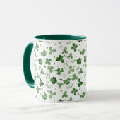 Mug Motif mou de shamrock d'aquarelle (Devant gauche)
