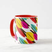 Mug Motif multicolore Abstrait à feuille (Devant gauche)