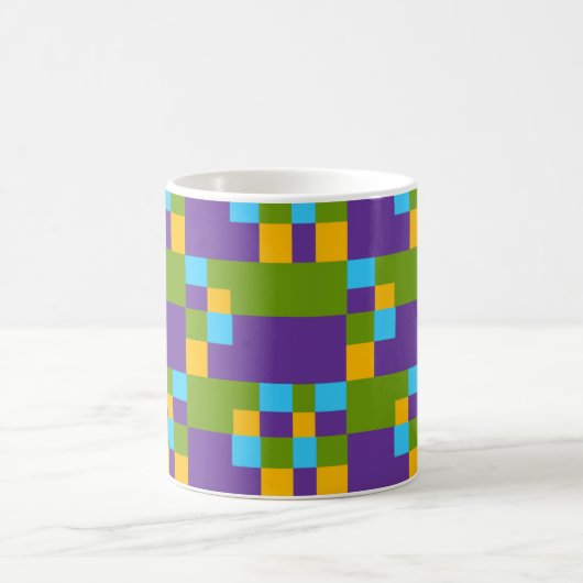 Mug Motif multicolore Abstrait avec Carrés (Centre)