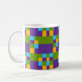 Mug Motif multicolore Abstrait avec Carrés (Gauche)