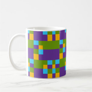 Mug Motif multicolore Abstrait avec Carrés