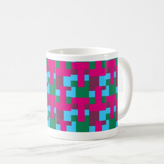 Mug Motif multicolore Abstrait avec géométrie (Devant droit)