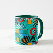 Mug Motif multicolore abstrait créatif moderne (Devant droit)