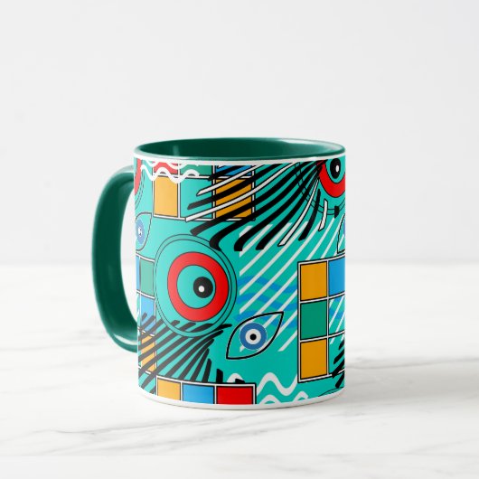 Mug Motif multicolore abstrait créatif moderne (Devant gauche)