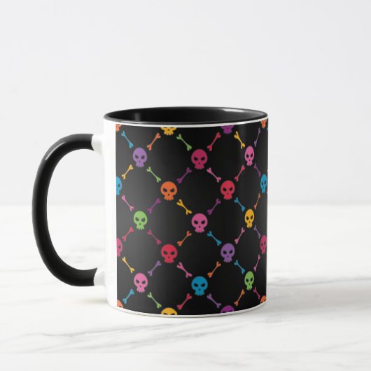 Mug Motif multicolore avec des crânes (Gauche)