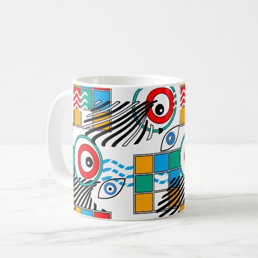 Mug Motif multicolore créatif abstrait moderne (Devant gauche)