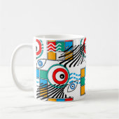 Mug Motif multicolore créatif abstrait moderne (Gauche)