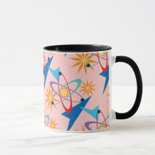 Mug Motif multicolore rétro de l'ère spatiale