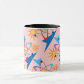 Mug Motif multicolore rétro de l'ère spatiale (Centre)