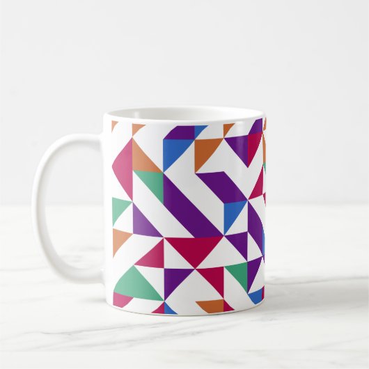 Mug Motif multidimensionnel géométrique sans couture (Gauche)