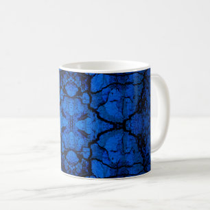 Mug Motif mural à craquage bleu