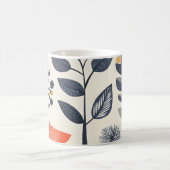 Mug 🌿 Motif Nature Scandinave avec Oiseau 🐦 (Centre)